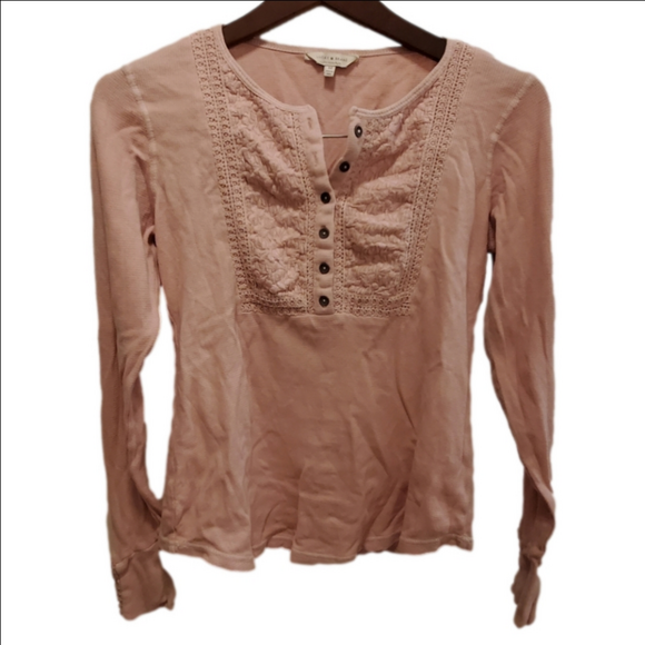 Lucky Brand Tops - Lucky Brand Light Pink Long Sleeve